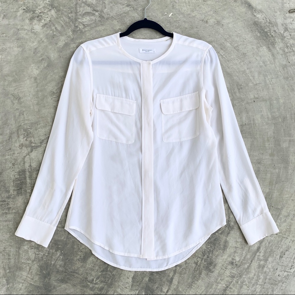 Equipment White Silk Blouse